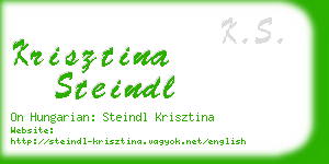 krisztina steindl business card